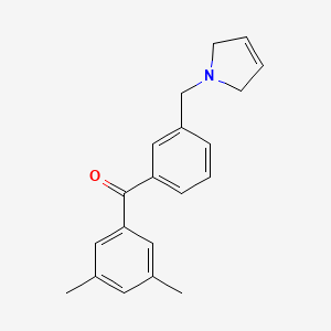 B1359661 (3-((2,5-Dihydro-1H-pyrrol-1-yl)methyl)phenyl)(3,5-dimethylphenyl)methanone CAS No. 898749-07-0