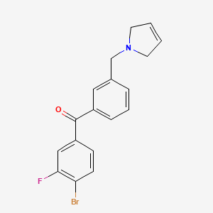 B1359662 (4-Bromo-3-fluorophenyl)(3-((2,5-dihydro-1H-pyrrol-1-yl)methyl)phenyl)methanone CAS No. 898749-10-5