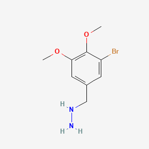 molecular formula C9H13BrN2O2 B13596622 [(3-Bromo-4,5-dimethoxyphenyl)methyl]hydrazine CAS No. 887596-55-6