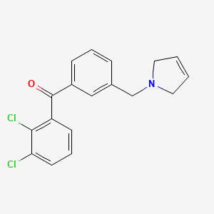 B1359663 (2,3-Dichlorophenyl)(3-((2,5-dihydro-1H-pyrrol-1-yl)methyl)phenyl)methanone CAS No. 898749-47-8