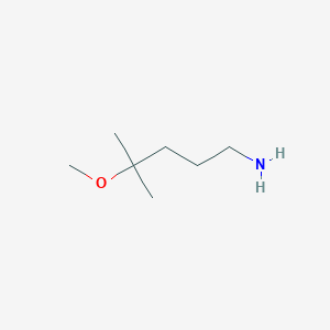 molecular formula C7H17NO B13596637 4-Methoxy-4-methylpentan-1-amine 