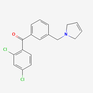 B1359664 2,4-Dichloro-3'-(3-pyrrolinomethyl) benzophenone CAS No. 898749-50-3