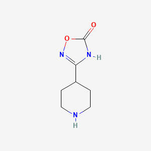 molecular formula C7H11N3O2 B13596645 3-(Piperidin-4-yl)-4,5-dihydro-1,2,4-oxadiazol-5-one 