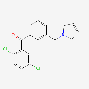 B1359665 (2,5-Dichlorophenyl)(3-((2,5-dihydro-1H-pyrrol-1-yl)methyl)phenyl)methanone CAS No. 898749-52-5