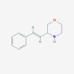 molecular formula C12H15NO B13596668 3-Styrylmorpholine 