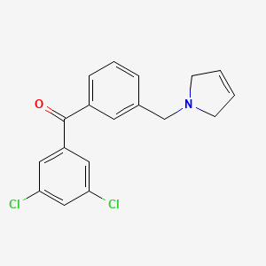 B1359667 (3,5-Dichlorophenyl)(3-((2,5-dihydro-1H-pyrrol-1-yl)methyl)phenyl)methanone CAS No. 898749-56-9
