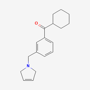 molecular formula C18H23NO B1359668 环己基 3-(3-吡咯啉甲基)苯基酮 CAS No. 898749-74-1