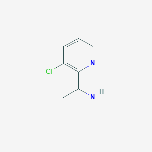 molecular formula C8H11ClN2 B13596687 [1-(3-Chloropyridin-2-yl)ethyl](methyl)amine 