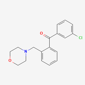 molecular formula C18H18ClNO2 B1359670 3'-氯-2-吗啉甲基二苯甲酮 CAS No. 898750-35-1