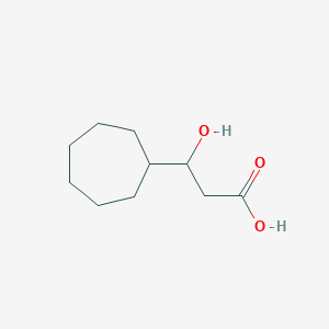 3-Cycloheptyl-3-hydroxypropanoic acid