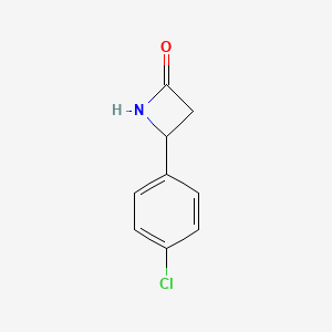molecular formula C9H8ClNO B1359671 4-(4-氯苯基)氮杂环丁-2-酮 CAS No. 21161-20-6