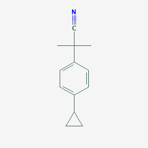 molecular formula C13H15N B13596712 2-(4-Cyclopropylphenyl)-2-methylpropanenitrile 