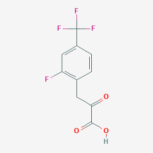 molecular formula C10H6F4O3 B13596729 3-[2-Fluoro-4-(trifluoromethyl)phenyl]-2-oxopropanoic acid 