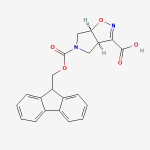 rac-(3aR,6aS)-5-{[(9H-fluoren-9-yl)methoxy]carbonyl}-3aH,4H,5H,6H,6aH-pyrrolo[3,4-d][1,2]oxazole-3-carboxylicacid,cis