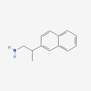 molecular formula C13H15N B13596757 2-(Naphthalen-2-yl)propan-1-amine CAS No. 211315-03-6