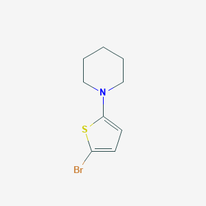 molecular formula C9H12BrNS B13596773 2-Bromo-5-(piperidino)thiophene 