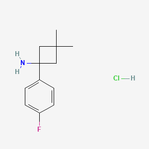 1-(4-Fluorophenyl)-3,3-dimethylcyclobutan-1-aminehydrochloride