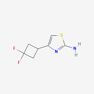 molecular formula C7H8F2N2S B13596795 4-(3,3-Difluorocyclobutyl)-1,3-thiazol-2-amine 