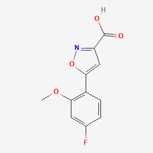 5-(4-Fluoro-2-methoxyphenyl)isoxazole-3-carboxylic Acid