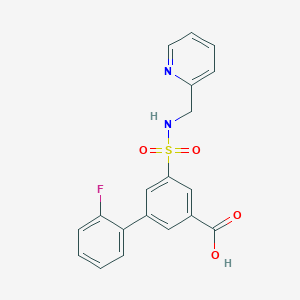 2'-Fluoro-5-{[(pyridin-2-yl)methyl]sulfamoyl}-[1,1'-biphenyl]-3-carboxylicacid