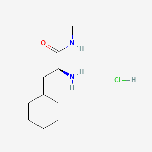 molecular formula C10H21ClN2O B13596834 (2S)-2-amino-3-cyclohexyl-N-methylpropanamide hydrochloride 