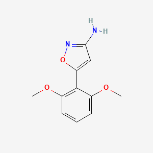 molecular formula C11H12N2O3 B13596839 5-(2,6-Dimethoxyphenyl)isoxazol-3-amine 