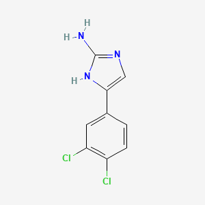 molecular formula C9H7Cl2N3 B13596878 5-(3,4-dichlorophenyl)-1H-imidazol-2-amine 