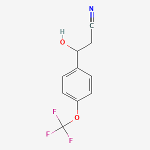 3-Hydroxy-3-[4-(trifluoromethoxy)phenyl]propanenitrile