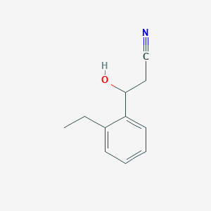 3-(2-Ethylphenyl)-3-hydroxypropanenitrile