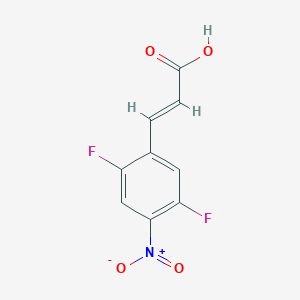 molecular formula C9H5F2NO4 B13596947 (E)-3-(2,5-difluoro-4-nitrophenyl)prop-2-enoic acid 