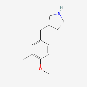 molecular formula C13H19NO B13596959 3-(4-Methoxy-3-methylbenzyl)pyrrolidine 