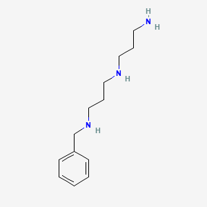 molecular formula C13H23N3 B13596988 {3-[(3-Aminopropyl)amino]propyl}(benzyl)amine 