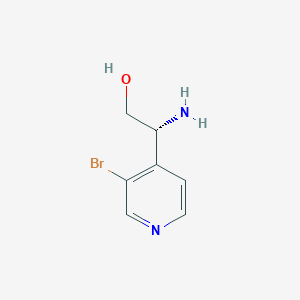 molecular formula C7H9BrN2O B13596991 (2r)-2-Amino-2-(3-bromopyridin-4-yl)ethan-1-ol 