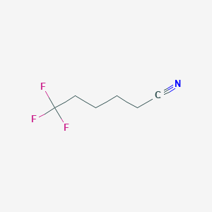 molecular formula C6H8F3N B13596998 6,6,6-Trifluorohexanenitrile 