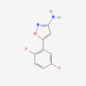 molecular formula C9H6F2N2O B13597013 5-(2,5-Difluorophenyl)isoxazol-3-amine 