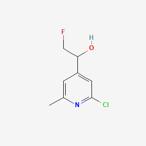 molecular formula C8H9ClFNO B13597014 1-(2-Chloro-6-methylpyridin-4-yl)-2-fluoroethan-1-ol CAS No. 2229506-76-5