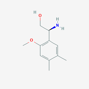 molecular formula C11H17NO2 B13597032 (s)-2-Amino-2-(2-methoxy-4,5-dimethylphenyl)ethan-1-ol 