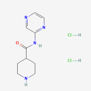 molecular formula C10H16Cl2N4O B13597070 N-(pyrazin-2-yl)piperidine-4-carboxamidedihydrochloride CAS No. 2803857-06-7