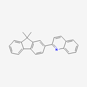 molecular formula C24H19N B1359709 2-(9,9-二甲基-9H-芴-2-基)喹啉 CAS No. 889750-37-2