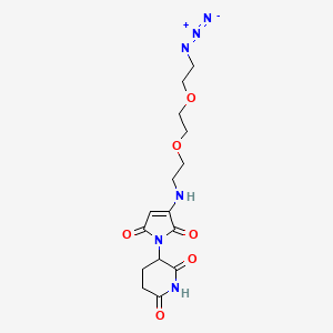 molecular formula C15H20N6O6 B13597116 3-[3-({2-[2-(2-azidoethoxy)ethoxy]ethyl}amino)-2,5-dioxo-2,5-dihydro-1H-pyrrol-1-yl]piperidine-2,6-dione 