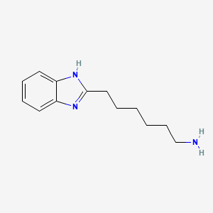 molecular formula C13H19N3 B13597127 6-(1h-Benzo[d]imidazol-2-yl)hexan-1-amine 