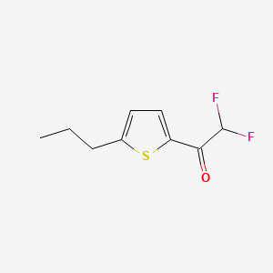 molecular formula C9H10F2OS B13597132 2,2-Difluoro-1-(5-propylthiophen-2-yl)ethanone 