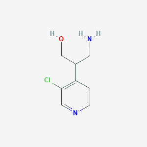 molecular formula C8H11ClN2O B13597146 3-Amino-2-(3-chloropyridin-4-yl)propan-1-ol 