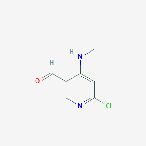 molecular formula C7H7ClN2O B1359715 6-Chloro-4-(methylamino)nicotinaldehyde CAS No. 449811-29-4