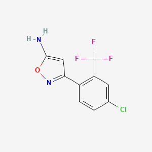 3-[4-Chloro-2-(trifluoromethyl)phenyl]-1,2-oxazol-5-amine