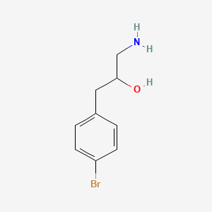 molecular formula C9H12BrNO B13597180 1-Amino-3-(4-bromophenyl)propan-2-ol 