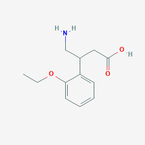 molecular formula C12H17NO3 B13597190 4-Amino-3-(2-ethoxyphenyl)butanoic acid 