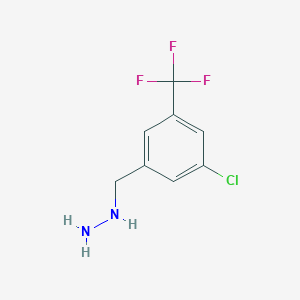 molecular formula C8H8ClF3N2 B13597193 (3-Chloro-5-(trifluoromethyl)benzyl)hydrazine 