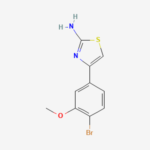 molecular formula C10H9BrN2OS B13597204 4-(4-Bromo-3-methoxyphenyl)-1,3-thiazol-2-amine 