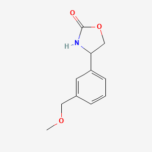 molecular formula C11H13NO3 B13597264 4-(3-(Methoxymethyl)phenyl)oxazolidin-2-one 